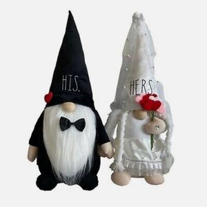 3/$30 Rae Dun - His and Hers Wedding Anniversary Gnomes